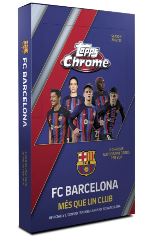 2022-23 Topps Chrome FC Barcelona: Mes Que Un Club Soccer Hobby Box